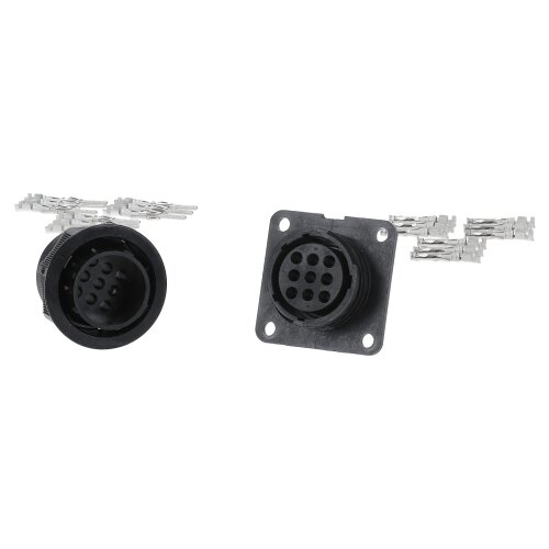 KALI-2609A Toughcon round plug set 9-pin I with wall socket for socket contacts