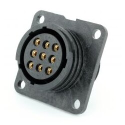 KALI-2609A Toughcon round plug set 9-pin I with wall socket for socket contacts