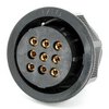 KALI-2609B Toughcon round plug set 9-pin I with wall socket for pin contacts