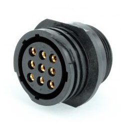KALI-2609C Toughcon round plug set 9-pin I with cable socket for female contacts