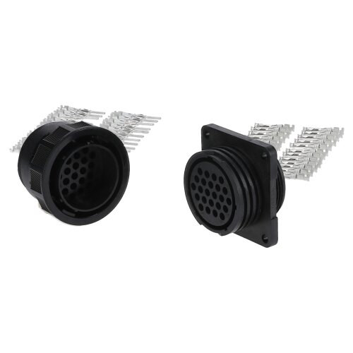 KALI-2604A Kit de connecteurs ronds Toughcon 4 pôles I avec prise murale pour contacts femelles