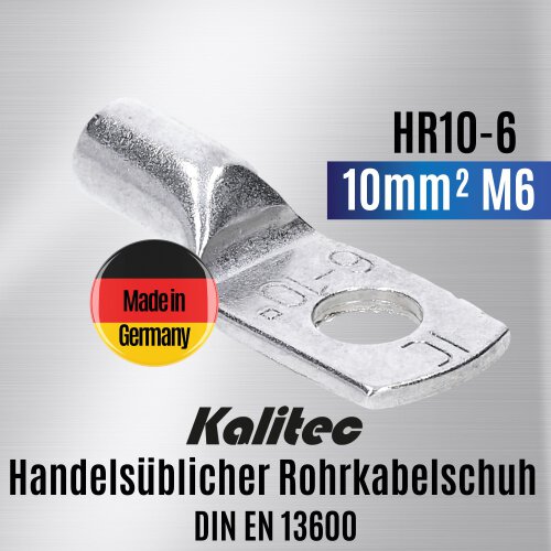 Cembre HR10-6 Cosse tubulaire commerciale 10mm² M6