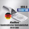 Kalitec HR16-8 Handelsübliche Rohrkabelschuhe 16mm² M8