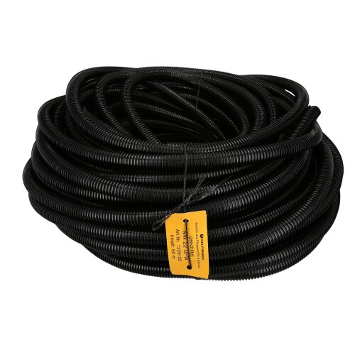 Schlemmer 1229122 korrugeret rør PA6 UFW NW22 uslids sort