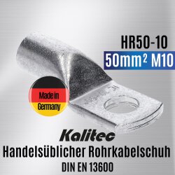 Kalitec HR50-10 Handelsüblicher Rohrkabelschuh 50mm² M10