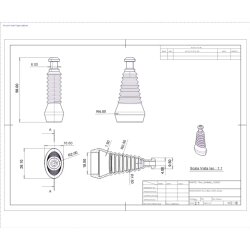 Kalitec KALI01023 Przepust gumowy Superseal 3-biegunowy z lamelami zapobiegającymi załamaniom