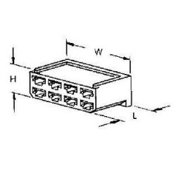 AMP 0-0163007-0 FASTIN-FASTON ligzdas korpuss 8 kontaktu