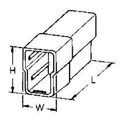 AMP 0-0180908-0 Carcasa conector plano FASTIN-FASTON 2 pines