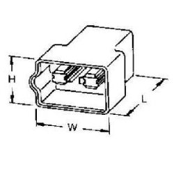 AMP 0-0180901-0 FASTIN-FASTON ohišje ploščatega konektorja 4-polni