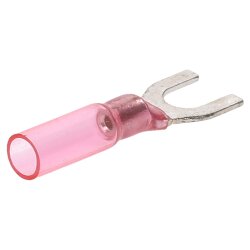 Kabelové oko smrštitelné vidlice 0,5-1,5 mm² červené M4