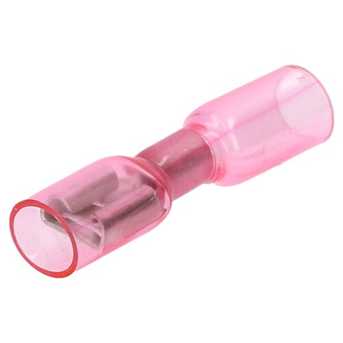 Crimpseal II Warmschrumpf Flachsteckhülse 6,3x0,8 rot 0,5-1,5mm² I Quetschverbinder mit Schrumpfschlauch