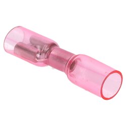 Crimpseal II Warmschrumpf Flachsteckhülse 6,3x0,8 rot 0,5-1,5mm² I Quetschverbinder mit Schrumpfschlauch