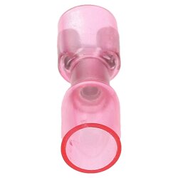 Crimpseal II Warmschrumpf Flachsteckhülse 6,3x0,8 rot 0,5-1,5mm² I Quetschverbinder mit Schrumpfschlauch
