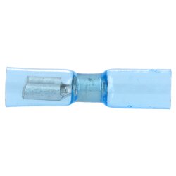 Crimpseal II varmekrympe flad beholder 6,3x0,8 blå 1,5-2,5mm² I crimpkonnektor med krympeslange
