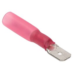 Crimpseal II karštai susitraukianti plokščia jungtis 6,3x0,8 raudona 0,5-1,5 mm² I užspaudžiama jungtis su susitraukiančiu vamzdeliu