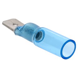 Enchufe plano termorretráctil Crimpseal II 6,3x0,8 azul 1,5-2,5mm² I conector de engaste con tubo termorretráctil