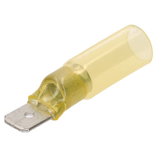 Crimpseal II heat shrink flat connector 6,3x0,8 yellow 4-6mm² I crimp connector with heat shrink tube