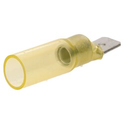 Crimpseal II varmekrympe fladt stik 6,3x0,8 gul 4-6mm² I krympestik med krympeslange