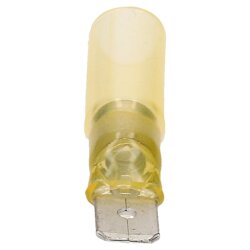 Crimpseal II varmekrympe fladt stik 6,3x0,8 gul 4-6mm² I krympestik med krympeslange