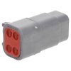 DEUTSCH DTM06-4S socket housing 4-pin DTM series