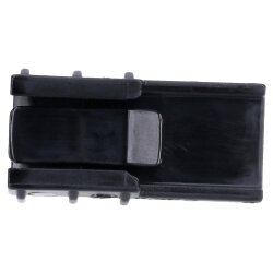 Fastening strap with expanding rivet