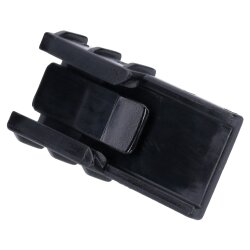 Fastening strap with expanding rivet