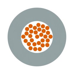 Lapp 4510063 PVC fio único H05V-K 1,0 mm² cinza 100m