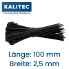 Kalitec kablo bağları 100x2.5 siyah 100lü set