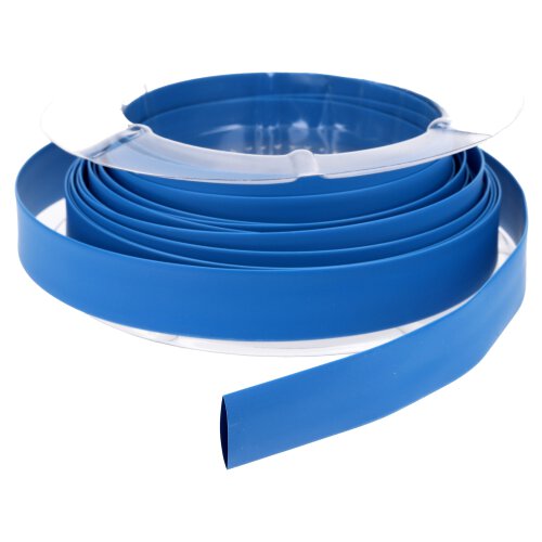 Heat shrink tubing 2:1 box 19,1/9,5mm blue 5m