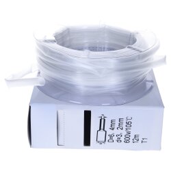 Schrumpfschlauch 2:1 Box 6,4/3,2mm transparent 12m
