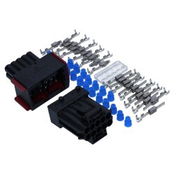 Kalitec KALI-1311 JPT Stecker Set 10-polig 0,5-1 mm² KFZ Flachstecker mit Buchse inkl. Kontakte