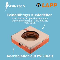 Lapp 4520032 PVC Conducteur unique H07V-K 2,5 mm² Marron 100m