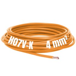 Lapp 4520093 H07V-K 4 mm² orange PVC Aderleitung flexibel Kabel eindrähtig Litze 4mm2 für Zählerschrank