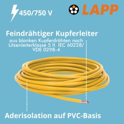 Lapp 4520112 X07V-K 2,5 mm² gelb PVC Aderleitung...