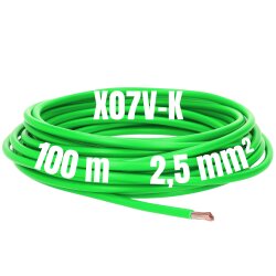 Lapp 4520122 X07V-K 2,5 mm² grün PVC Aderleitung flexibel Kabel eindrähtig Litze 2,5mm2 für Zählerschrank 100 m