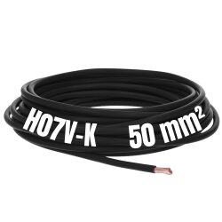 Lapp 4521013 H07V-K 50 mm² schwarz PVC Aderleitung flexibel Kabel eindrähtig Litze 50mm2 für Zählerschrank
