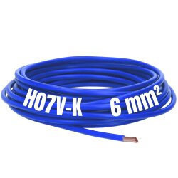 Lapp 4520144 H07V-K 6 mm² dunkelblau PVC Aderleitung flexibel eindrähtig Litze 6mm2 für Zählerschrank
