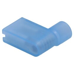 Winkel-Flachsteckhülse 90° 6,3x0,8 / 1,5-2,5mm² blau