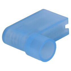 Winkel-Flachsteckhülse 90° 6,3x0,8 / 1,5-2,5mm² blau