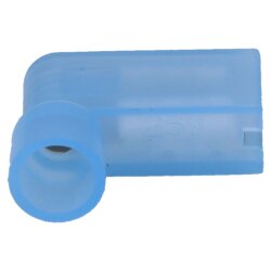 Winkel-Flachsteckhülse 90° 6,3x0,8 / 1,5-2,5mm² blau