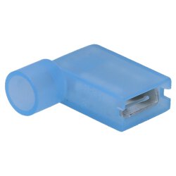 Angle flat receptacle 90° 6,3x0,8 / 1,5-2,5mm² blue
