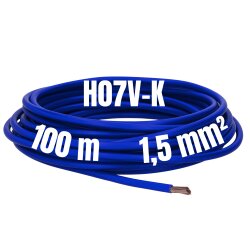 Lapp 4520161 H07V-K 1,5 mm² ultramarinblau PVC Aderleitung flexibel eindrähtig Litze 1,5mm2 für Zählerschrank 100 m