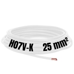 Lapp 4521051 H07V-K 25 mm² weiß PVC Aderleitung flexibel eindrähtig Litze 25mm2 für Zählerschrank