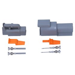 Kalitec KALI-1402 DEUTSCH DTM csatlakozó készlet 2-pólusú AWG 22-16 autóipari csatlakozó vízálló IP6K9K, IP68