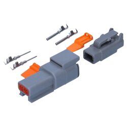 Kalitec KALI-1402 DEUTSCH DTM csatlakozó készlet 2-pólusú AWG 22-16 autóipari csatlakozó vízálló IP6K9K, IP68