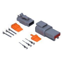Kalitec KALI-1403 DEUTSCH DTM jungčių rinkinys 3 kontaktų AWG 22-16 automobilinė jungtis, atspari vandeniui IP6K9K, IP68