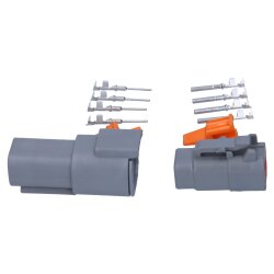 Kalitec KALI-1404 德国 DTM 连接器套件 4 针 AWG 22-16 汽车连接器，防水等级 IP6K9K、IP68