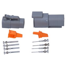 Kalitec KALI-1404 德国 DTM 连接器套件 4 针 AWG 22-16 汽车连接器，防水等级 IP6K9K、IP68