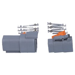 Kalitec KALI-1406 DEUTSCH DTM csatlakozókészlet 6-tűs AWG 22-16 autóipari csatlakozó vízálló IP6K9K, IP68