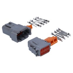 Kalitec KALI-1408 DEUTSCH DTM konnektör seti 8-pin AWG 22-16 otomotiv konnektörü su geçirmez IP6K9K, IP68